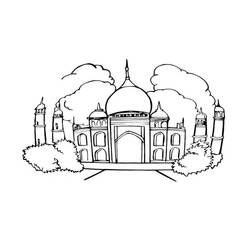 Mosque (Buildings and Architecture) coloring page #218418 to print and color