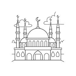 Mosque (Buildings and Architecture) coloring page #218427 to print and color
