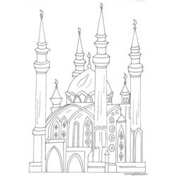 Coloring page: Mosque (Buildings and Architecture) #64593 - Printable coloring pages