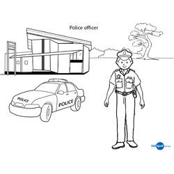 Coloring page: Police Station (Buildings and Architecture) #68915 - Printable coloring pages