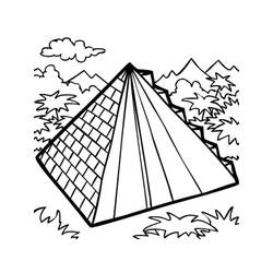Pyramid (Buildings and Architecture) coloring page #190990 to print and color