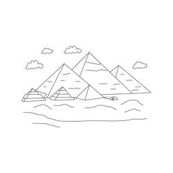Pyramid (Buildings and Architecture) coloring page #190992 to print and color