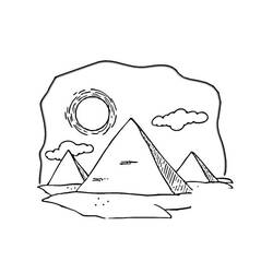 Pyramid (Buildings and Architecture) coloring page #190998 to print and color