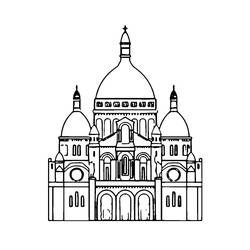 Coloring pages: Sacred Heart Paris - Free Printable Coloring Pages