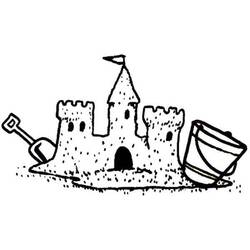 Coloring page: Sand castle (Buildings and Architecture) #204735 - Free Printable Coloring Pages