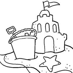 Coloring page: Sand castle (Buildings and Architecture) #204736 - Free Printable Coloring Pages