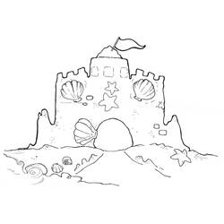 Coloring page: Sand castle (Buildings and Architecture) #204740 - Free Printable Coloring Pages