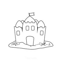 Coloring pages: Sand castle - Free Printable Coloring Pages