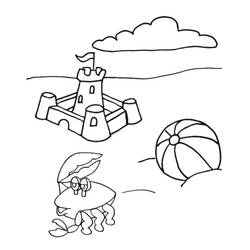 Coloring page: Sand castle (Buildings and Architecture) #204742 - Free Printable Coloring Pages