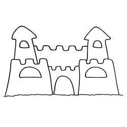 Coloring page: Sand castle (Buildings and Architecture) #204745 - Free Printable Coloring Pages