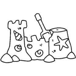 Coloring page: Sand castle (Buildings and Architecture) #204748 - Free Printable Coloring Pages
