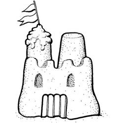 Coloring page: Sand castle (Buildings and Architecture) #204751 - Free Printable Coloring Pages