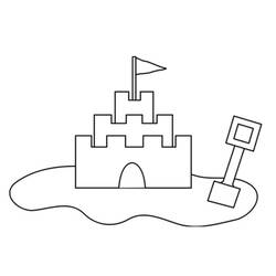 Coloring page: Sand castle (Buildings and Architecture) #204759 - Free Printable Coloring Pages