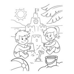 Coloring page: Sand castle (Buildings and Architecture) #204760 - Free Printable Coloring Pages