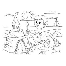 Coloring page: Sand castle (Buildings and Architecture) #204763 - Free Printable Coloring Pages