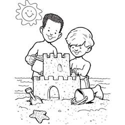 Coloring page: Sand castle (Buildings and Architecture) #204764 - Free Printable Coloring Pages