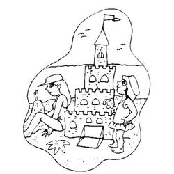 Coloring page: Sand castle (Buildings and Architecture) #204765 - Free Printable Coloring Pages