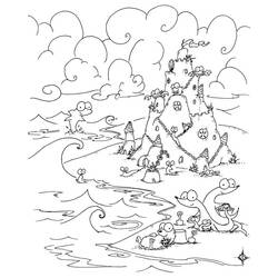 Coloring page: Sand castle (Buildings and Architecture) #204767 - Free Printable Coloring Pages