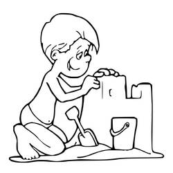 Coloring page: Sand castle (Buildings and Architecture) #204769 - Free Printable Coloring Pages