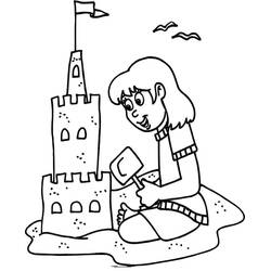 Coloring page: Sand castle (Buildings and Architecture) #204770 - Free Printable Coloring Pages