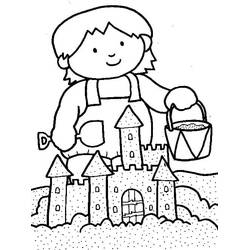 Coloring page: Sand castle (Buildings and Architecture) #204774 - Free Printable Coloring Pages