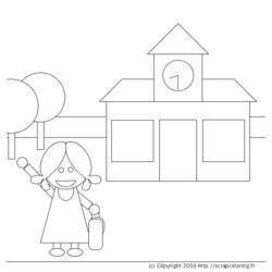 Coloring page: School (Buildings and Architecture) #64072 - Printable coloring pages