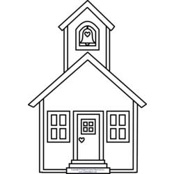 Coloring page: School (Buildings and Architecture) #66809 - Printable coloring pages