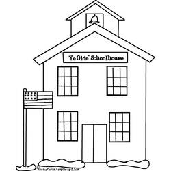 Coloring page: School (Buildings and Architecture) #66822 - Printable coloring pages