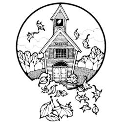 Coloring page: School (Buildings and Architecture) #66840 - Free Printable Coloring Pages