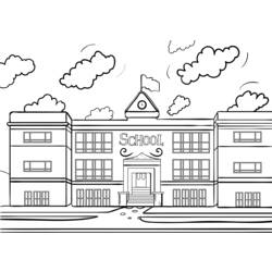 Coloring page: School (Buildings and Architecture) #66888 - Printable coloring pages