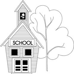 Coloring page: School (Buildings and Architecture) #66896 - Printable coloring pages