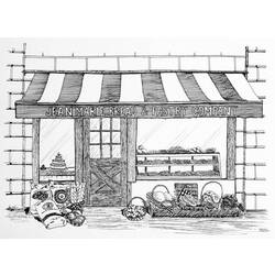 Coloring page: Shop (Buildings and Architecture) #67645 - Printable coloring pages