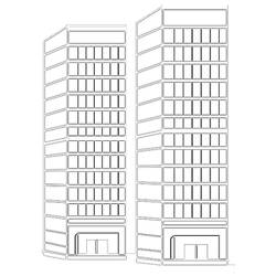 Coloring page: Skyscraper (Buildings and Architecture) #65545 - Printable coloring pages