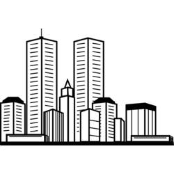 Coloring pages: Skyscraper - Printable coloring pages