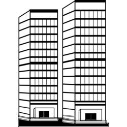Coloring page: Skyscraper (Buildings and Architecture) #65799 - Printable coloring pages