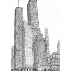 Coloring page: Skyscraper (Buildings and Architecture) #65905 - Printable coloring pages