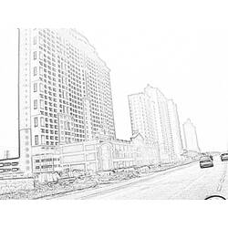 Coloring page: Skyscraper (Buildings and Architecture) #65975 - Printable coloring pages