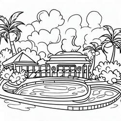 Coloring page: Swimming Pool (Buildings and Architecture) #186034 - Free Printable Coloring Pages