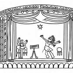 Theater (Buildings and Architecture) coloring page #185908 to print and color