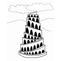 Coloring page: Tower of Babel (Buildings and Architecture) #213644 - Free Printable Coloring Pages