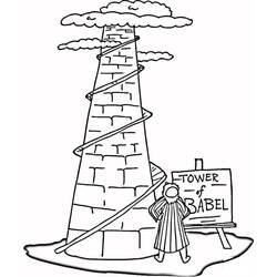 Coloring page: Tower of Babel (Buildings and Architecture) #213649 - Free Printable Coloring Pages