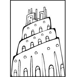 Coloring page: Tower of Babel (Buildings and Architecture) #213651 - Free Printable Coloring Pages