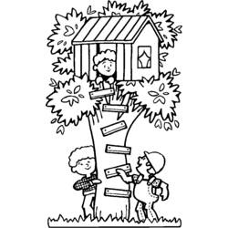Coloring page: Tree House (Buildings and Architecture) #65997 - Printable coloring pages
