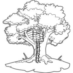 Coloring page: Tree House (Buildings and Architecture) #66029 - Printable coloring pages