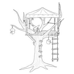 Coloring page: Tree House (Buildings and Architecture) #66032 - Printable coloring pages