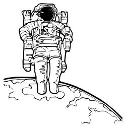 Astronaut (Careers and Professions) coloring page #184448 to print and color