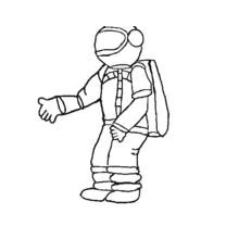 Coloring page: Astronaut (Careers and Professions) #87638 - Free Printable Coloring Pages