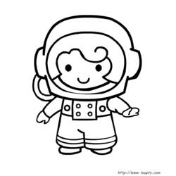 Coloring pages: Astronaut - Free Printable Coloring Pages