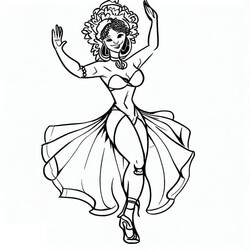 Coloring pages: Brazilian Samba Dancer - Free Printable Coloring Pages