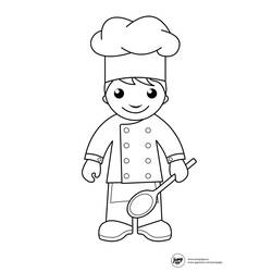 Coloring pages: Cook - Free Printable Coloring Pages